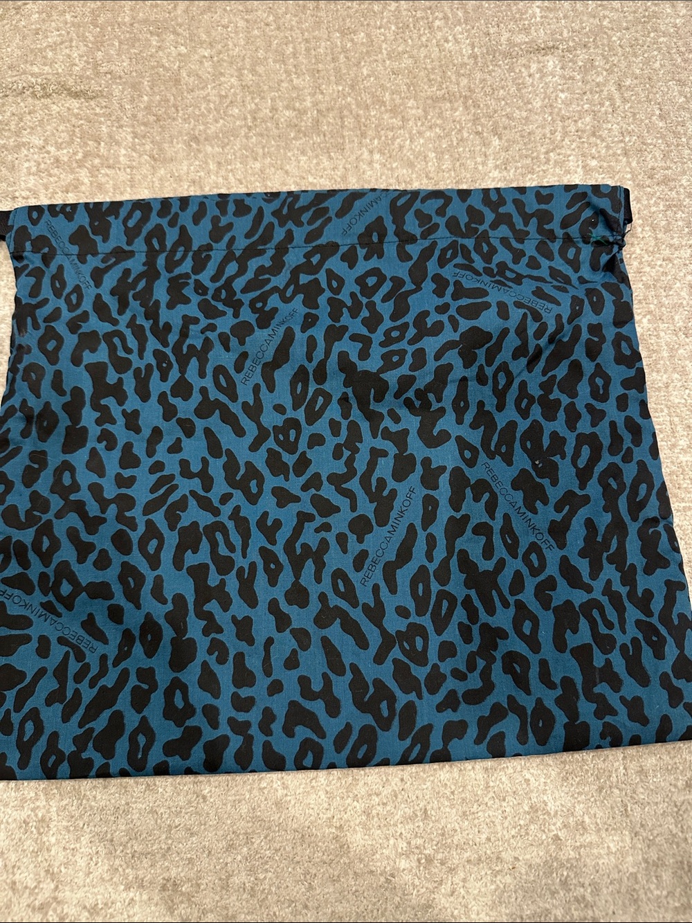Rebecca Minkoff Teal and Black Leopard-Print Mini Skirt